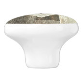 Bauernhof Grau Bartholz Muster Western Land Keramikknauf (Seitenansicht)