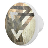 Bauernhof Grau Bartholz Muster Western Land Keramikknauf (Rechts)