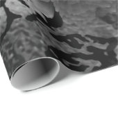 Bauernhof Grau Wasserfarben Rose Geschenkpapier (Rolleneckpunkt)