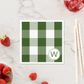 Bauernhof Green MONOGRAM Büffel Karo Napkins Serviette (Beispiel)