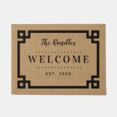 Bauernhof Grieche Schlüsselfamilie Monogram Doorma Fußmatte (Vorderseite)