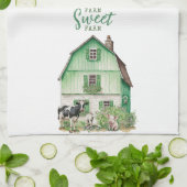 Bauernhof | Grüne Scheune mit landwirtschaftlichen Geschirrtuch (Gefaltet)