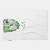 Bauernhof | Grüne Scheune mit landwirtschaftlichen Geschirrtuch (Horizontal)