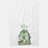 Bauernhof | Grüne Scheune mit landwirtschaftlichen Geschirrtuch (Vertikal)