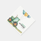 Bauernhof Grüner Traktor Geburtstag Serviette (Ecke)