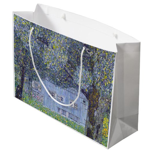 Bauernhof, Gustav Klimt Große Geschenktüte (Rückseite Schrägansicht)