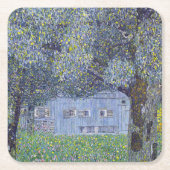 Bauernhof, Gustav Klimt Rechteckiger Pappuntersetzer (Vorderseite)