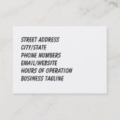 Bauernhof hält Visitenkarte instand (Rückseite)