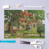 Bauernhof-Haus und Land-Garten Seidenpapier (Handwerk)