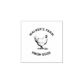 Bauernhof Hen Personalisiert Egg Briefmarke Gummistempel (Prägung)