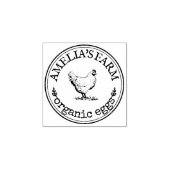Bauernhof Hen Personalisierte Logos Bio Eier Gummistempel (Prägung)