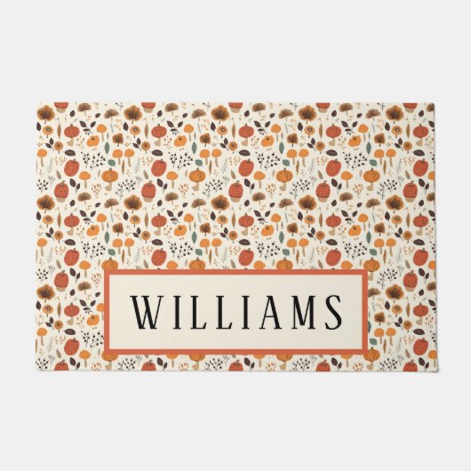 Bauernhof Herbst Herbst Personalisierter Name der Fußmatte (Vorderseite)