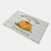 Bauernhof Herzlich willkommen bei der Patchsignatu Fußmatte (Schrägansicht)