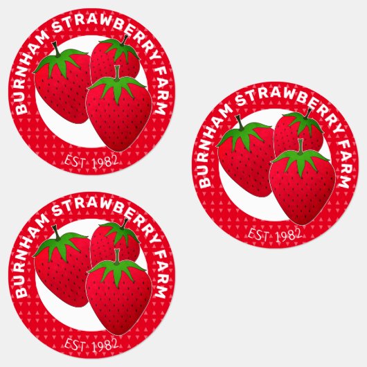 Bauernhof hinzufügen | Geeignete Erdbeernahrung Etiketten (Gruppe)