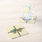 Bauernhof Holiday Kariert Bow Rechteckiger Pappuntersetzer (Vor Ort)