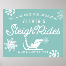 Bauernhof Holiday Sleigh Reitstall Familie Poster
