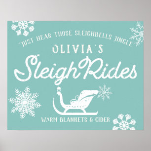 Bauernhof Holiday Sleigh Reitstall Familie Poster