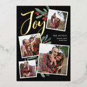 Bauernhof Holly | Weihnachtsfoto Collage Folien Feiertagskarte (Vorderseite)