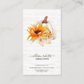 Bauernhof Holz Wasserfarbe Fall Kerzenpflege Visitenkarte (Rückseite)