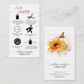 Bauernhof Holz Wasserfarbe Fall Kerzenpflege Visitenkarte (Vorne/Hinten)