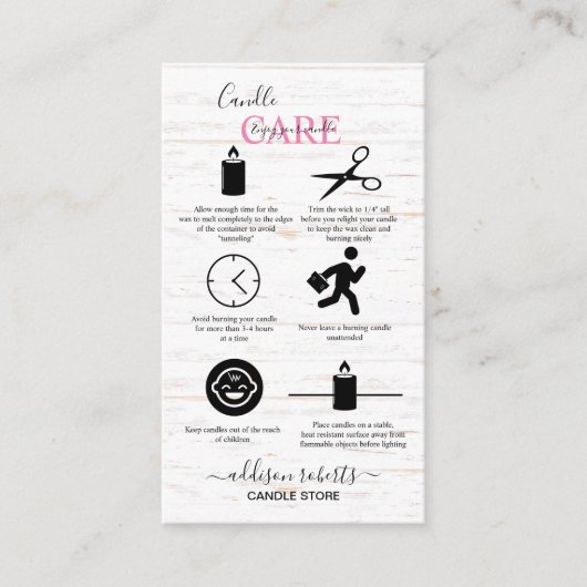 Bauernhof Holz Wasserfarbe Fall Kerzenpflege Visitenkarte (Vorderseite)