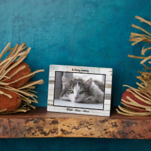 Bauernhof Holzkatzenkatze Foto Keepake Plaque Fotoplatte