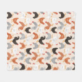 Bauernhof-Huhn-Muster Fleecedecke (Vorderseite (Horizontal))