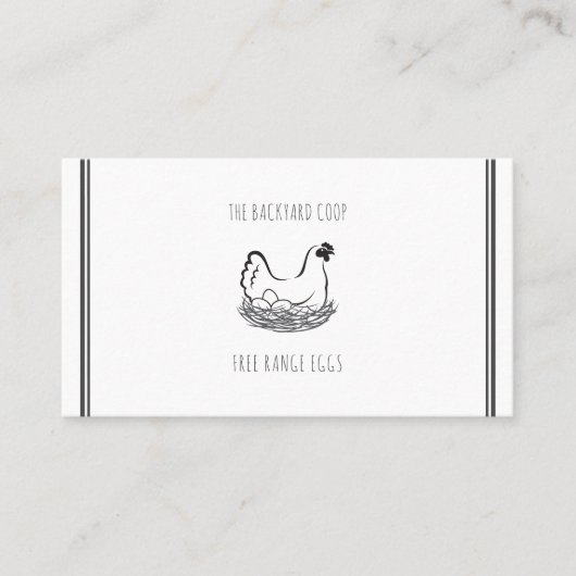 Bauernhof Hühnereier QR-Code Visitenkarte (Vorderseite)