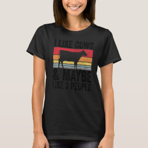 Bauernhof Ich mag Kühe und vielleicht wie 3 Leute T-Shirt
