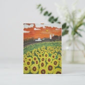 Bauernhof im Blumengetal Postkarte (Stehend Vorderseite)