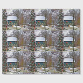 Bauernhof im Landstil mit Degustation des Weihnach Geschenkpapier (Flach)