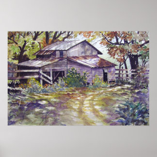 Bauernhof im Wald- Poster