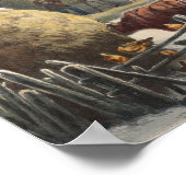 Bauernhof im Winter - GH Durrie Fine Art Poster (Ecke)