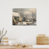 Bauernhof im Winter - GH Durrie Fine Art Poster (Küche)