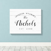 Bauernhof-Imitate Schiff Familie Monogram-Leinwand Leinwanddruck (Insitu (Holzboden))