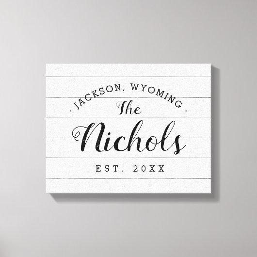 Bauernhof-Imitate Schiff Familie Monogram-Leinwand Leinwanddruck (Vorderseite)