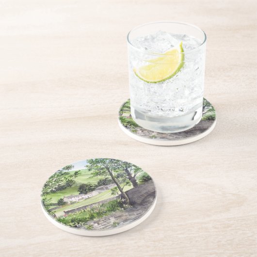 Bauernhof in der Nähe von Thirlmere, Lake District Getränkeuntersetzer (Seite)