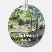Bauernhof in der Nähe von Thirlmere, Lake District Keramik Ornament (Links)
