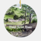 Bauernhof in der Nähe von Thirlmere, Lake District Keramikornament (Hinten)