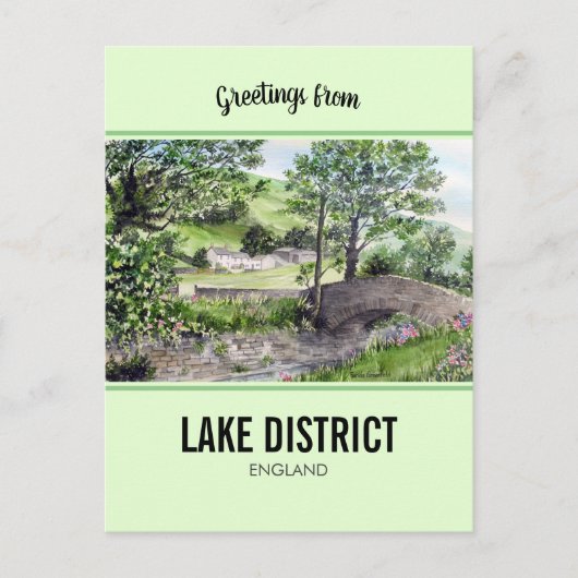 Bauernhof in der Nähe von Thirlmere, Lake District Postkarte (Vorderseite)