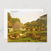 Bauernhof in der Normandie von Claude Monet Postca Postkarte (Vorne/Hinten)