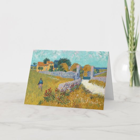 Bauernhof in der Provence, Van Gogh, Dankeschön Ca Dankeskarte (Vorderseite)