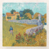 Bauernhof in der Provence | Vincent van Gogh Glasuntersetzer (Vorderseite)