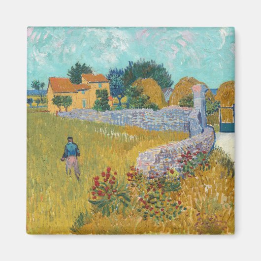 Bauernhof in der Provence | Vincent Van Gogh Magnet (Vorne)