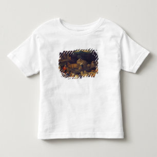 Bauernhof-Innen- oder scherende Schafe Kleinkind T-shirt