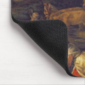 Bauernhof-Innen- oder scherende Schafe Mousepad (Ecke)