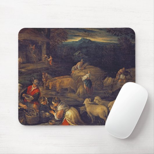 Bauernhof-Innen- oder scherende Schafe Mousepad (Mit Mouse)