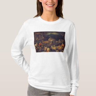 Bauernhof-Innen- oder scherende Schafe T-Shirt