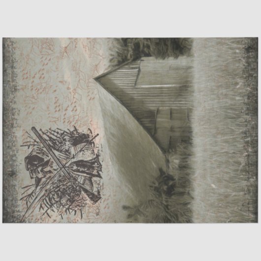 Bauernhof Jagd Ephemera Decoupage Seidenpapier (Vorderseite)