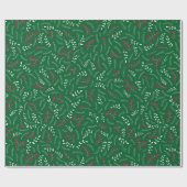 Bauernhof Jäger grün rustikale Laubbaumstruktur ni Geschenkpapier (Flach)